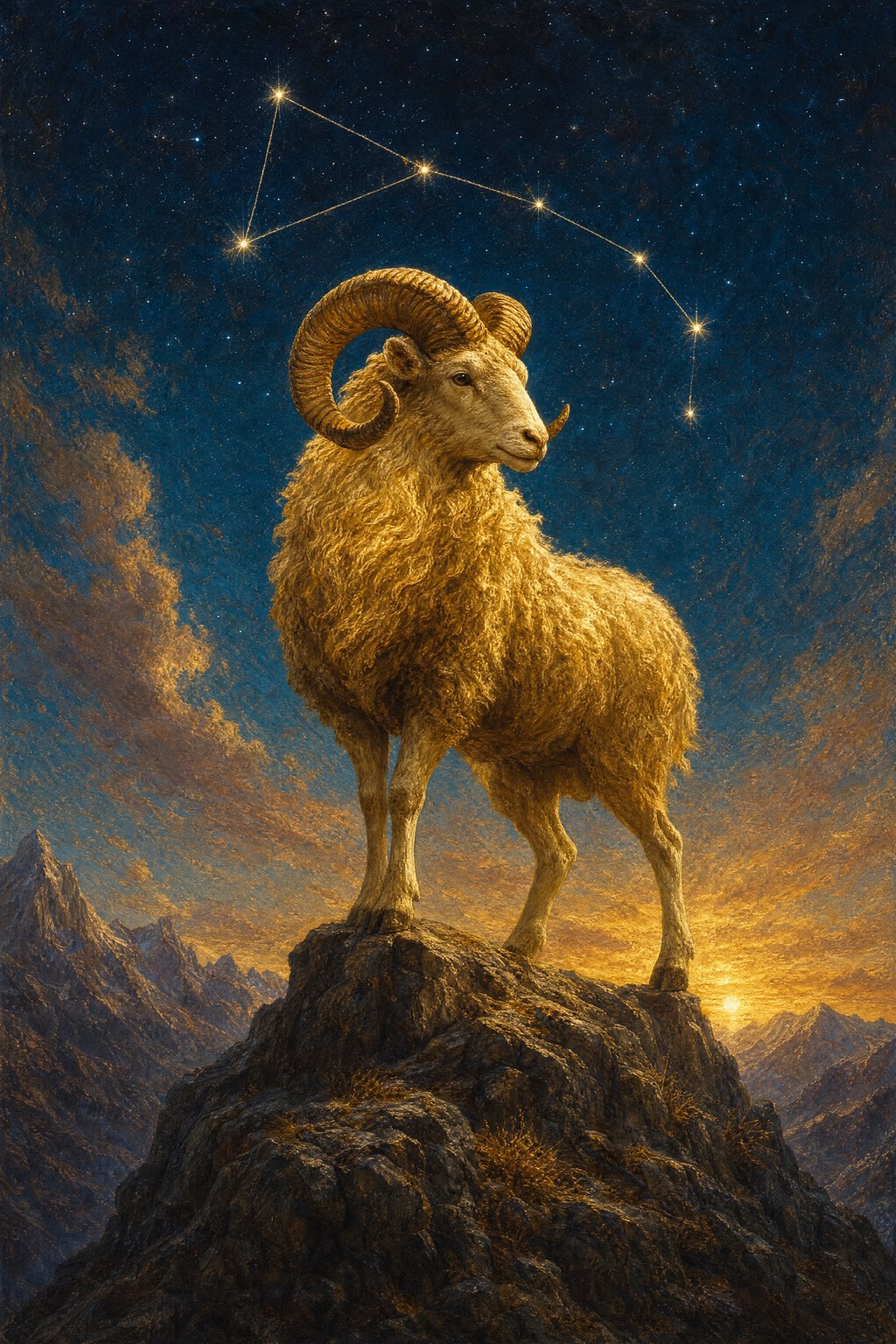 Aries, The Ram — painted study