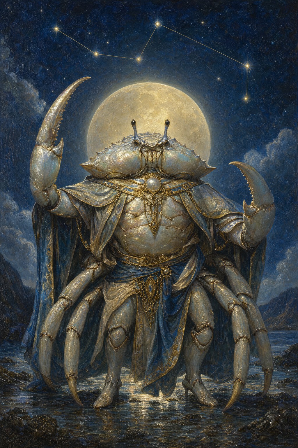 Cancer, The Crab — painted study