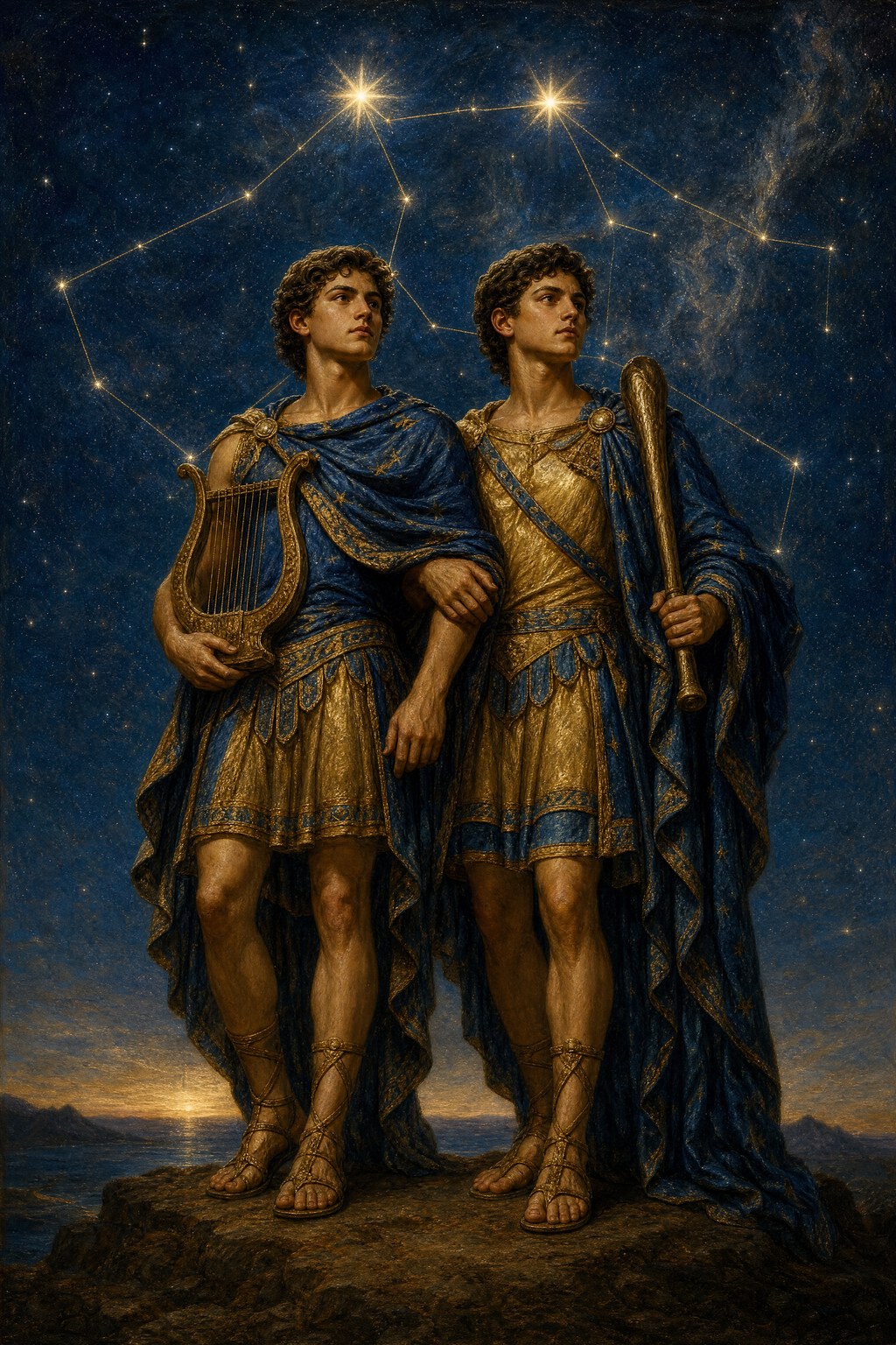 Gemini, The Twins — painted study