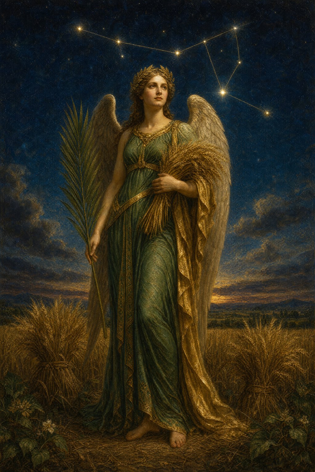 Virgo, The Maiden — painted study
