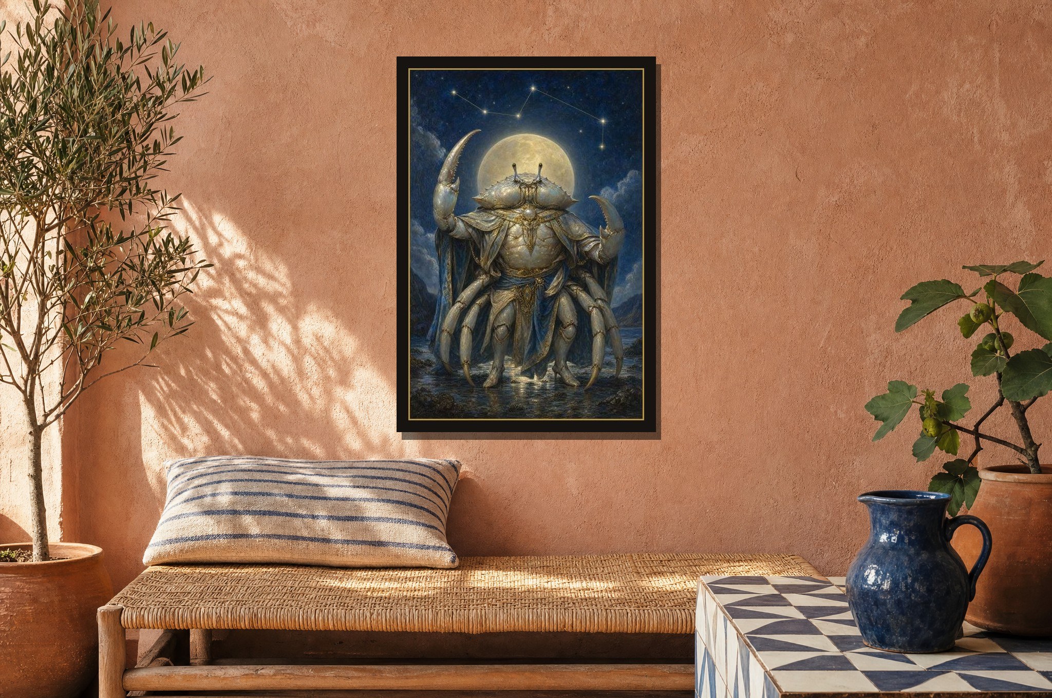 Cancer hanging framed in a room