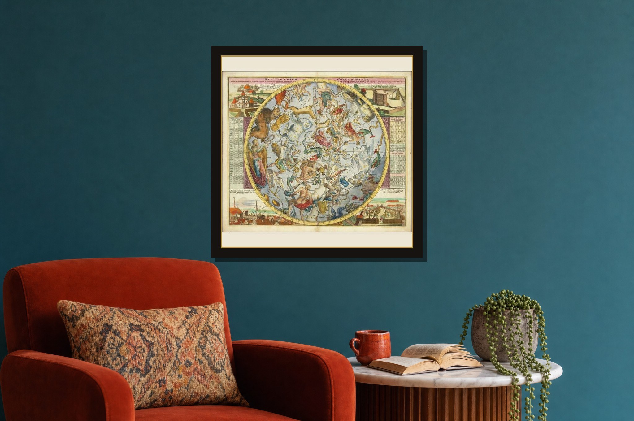 Hemisphaerium Coeli Boreale hanging framed in a room